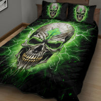 Thunder Skull Quilt Bed Set I'm Not Anti-Social I Must Not User Friendly - Wonder Print Shop