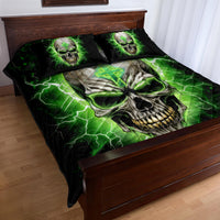 Thunder Skull Quilt Bed Set I'm Not Anti-Social I Must Not User Friendly - Wonder Print Shop