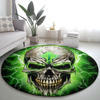 Thunder Skull Round Carpet I'm Not Anti-Social I Must Not User Friendly