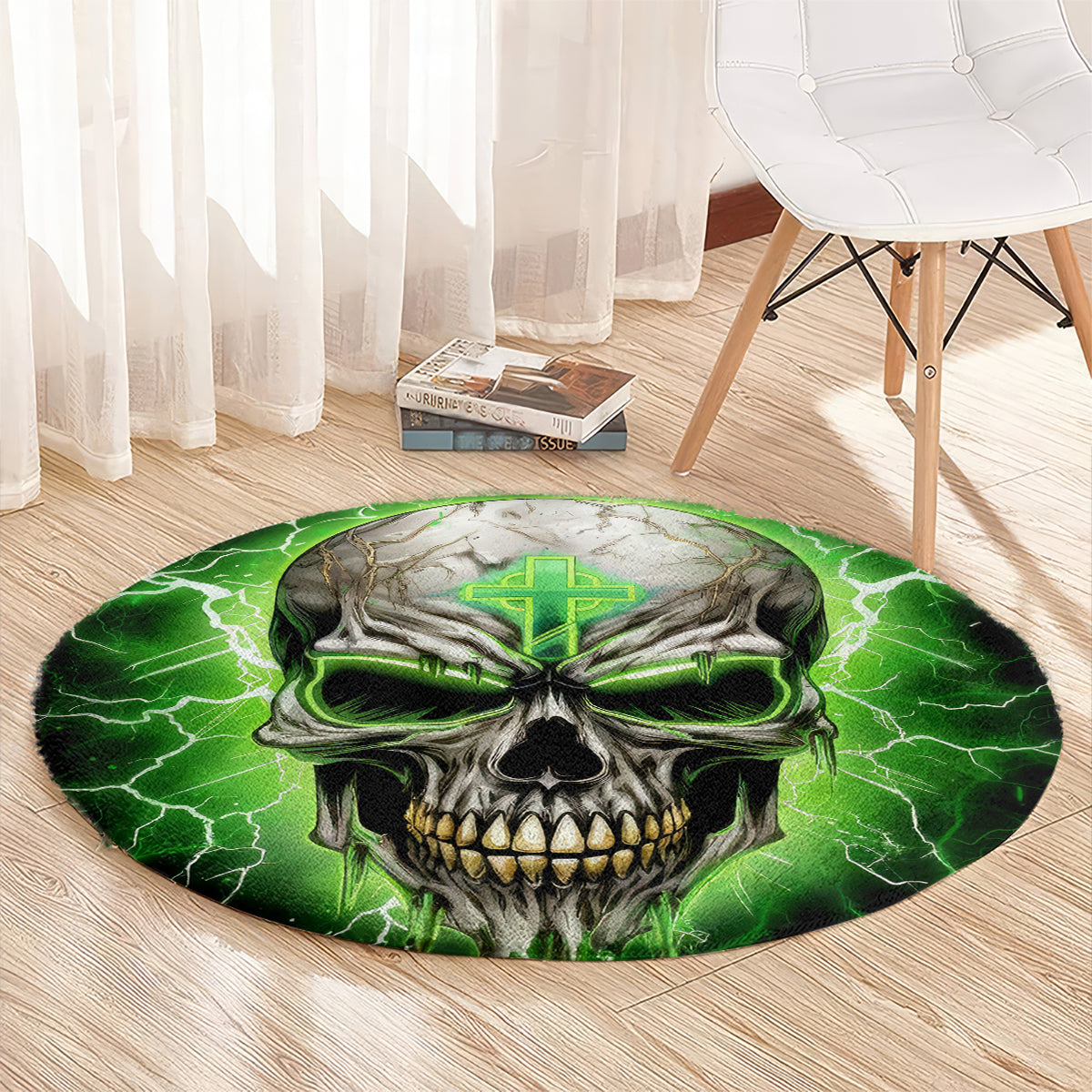 Thunder Skull Round Carpet I'm Not Anti-Social I Must Not User Friendly