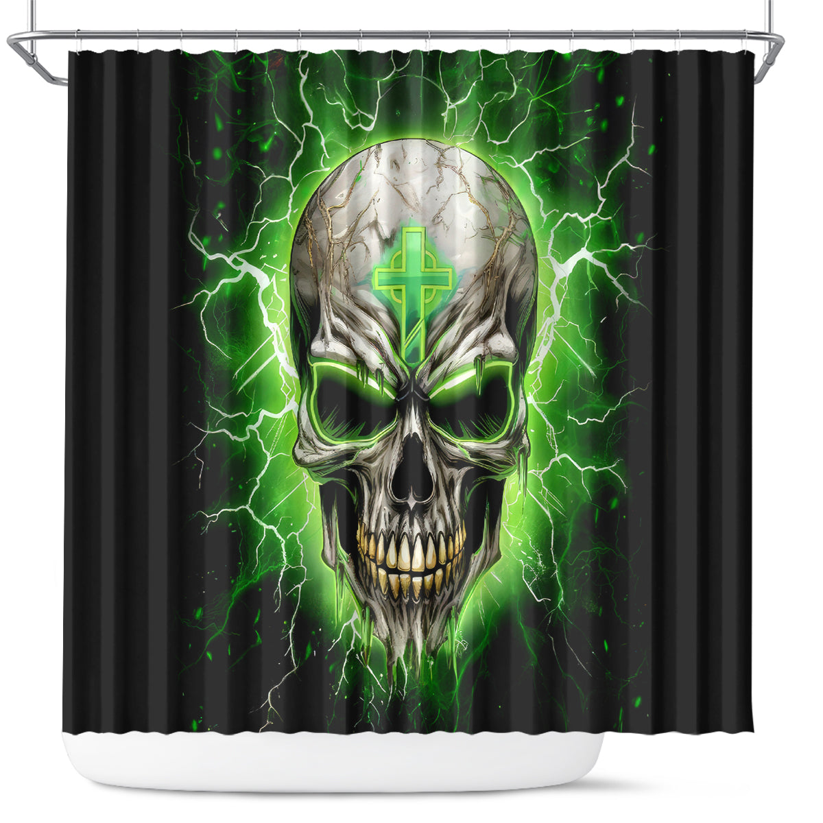 Thunder Skull Shower Curtain I'm Not Anti-Social I Must Not User Friendly