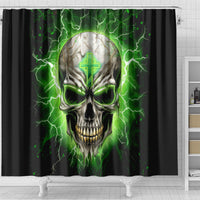 Thunder Skull Shower Curtain I'm Not Anti-Social I Must Not User Friendly