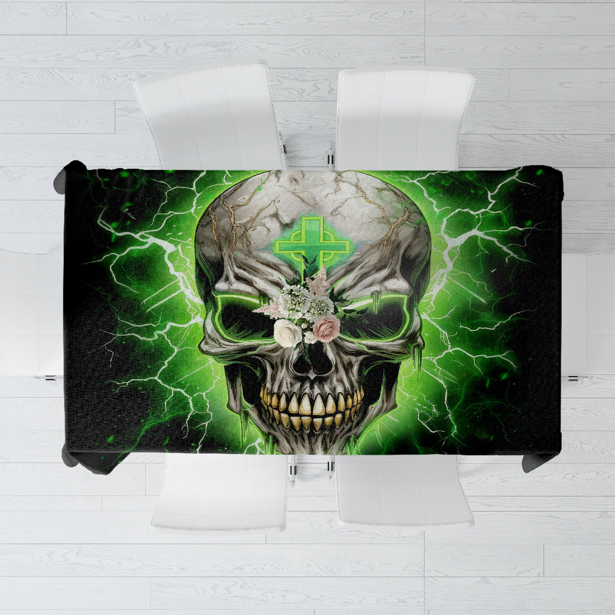 Thunder Skull Tablecloth I'm Not Anti-Social I Must Not User Friendly - Wonder Print Shop