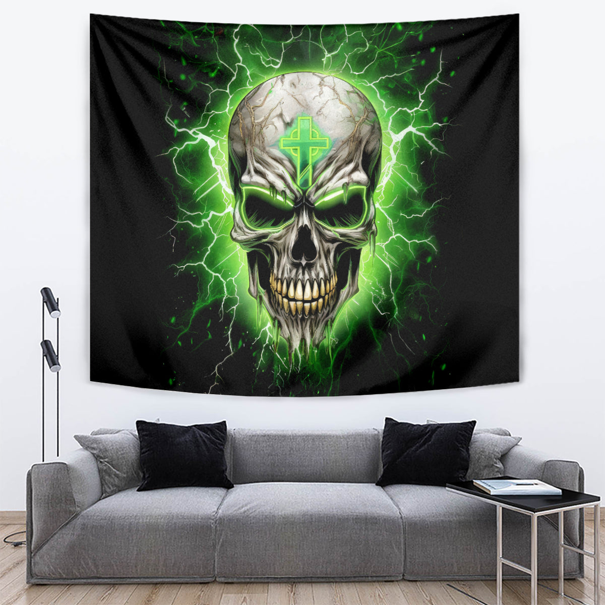 Thunder Skull Tapestry I'm Not Anti-Social I Must Not User Friendly - Wonder Print Shop