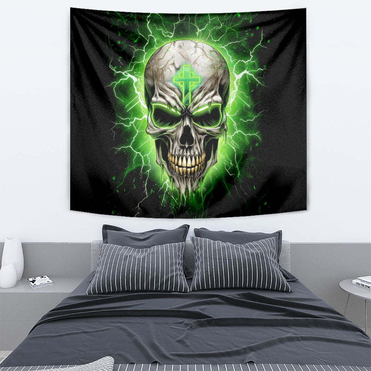 Thunder Skull Tapestry I'm Not Anti-Social I Must Not User Friendly - Wonder Print Shop