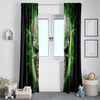 Thunder Skull Window Curtain I'm Not Anti-Social I Must Not User Friendly - Wonder Print Shop