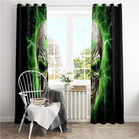 Thunder Skull Window Curtain I'm Not Anti-Social I Must Not User Friendly - Wonder Print Shop