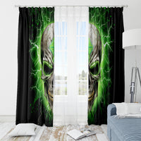 Thunder Skull Window Curtain I'm Not Anti-Social I Must Not User Friendly - Wonder Print Shop