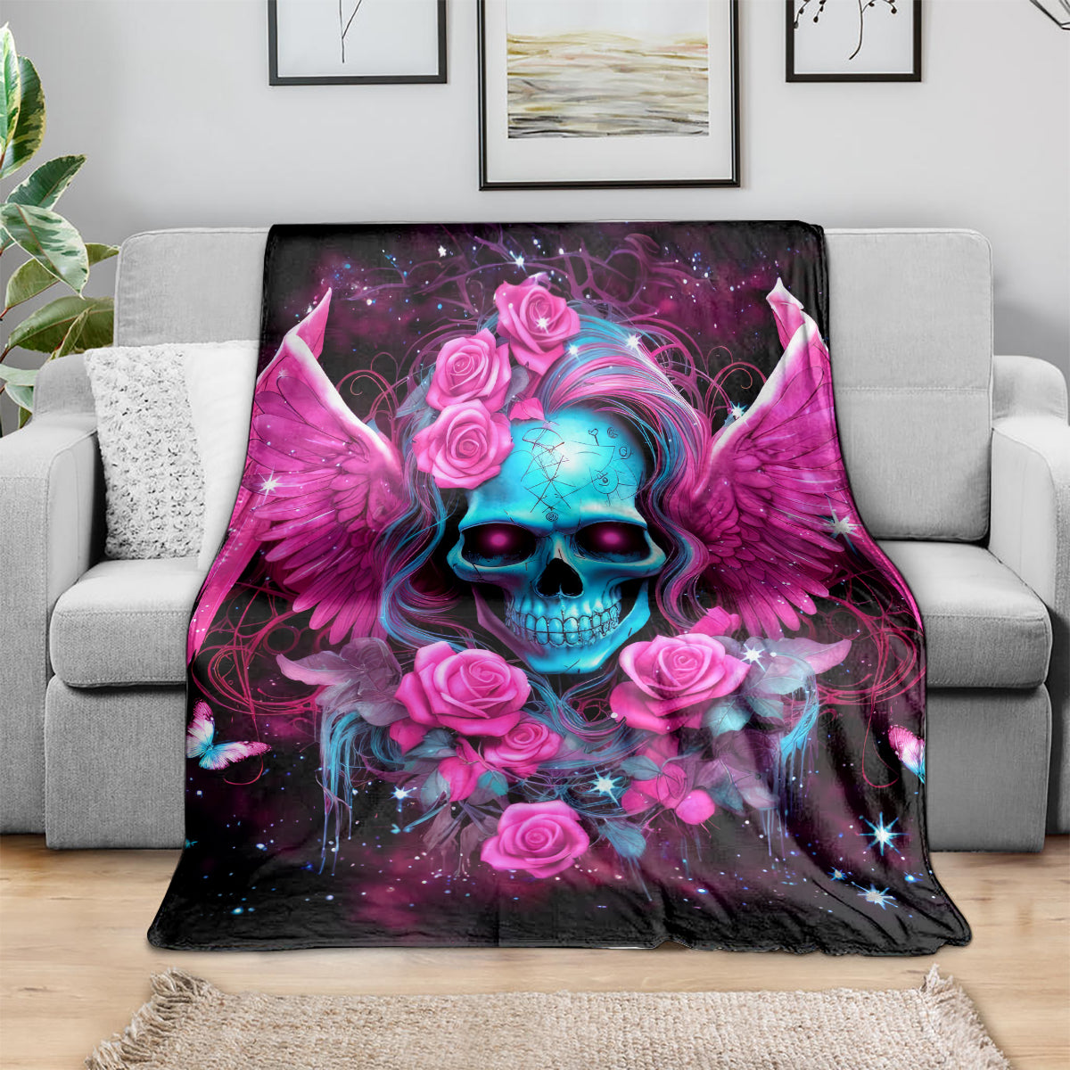 Skull Lady Blanket In My Next Life I Want To Be The Karma Fairy