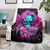 Skull Lady Blanket In My Next Life I Want To Be The Karma Fairy