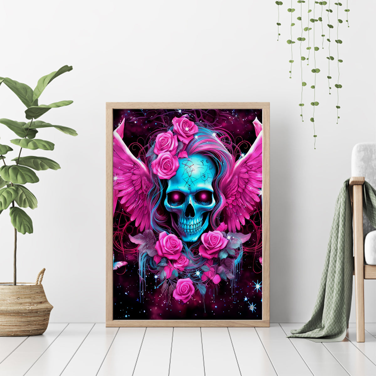 Skull Lady Canvas Wall Art In My Next Life I Want To Be The Karma Fairy - Wonder Print Shop