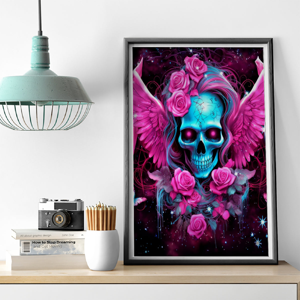 Skull Lady Canvas Wall Art In My Next Life I Want To Be The Karma Fairy - Wonder Print Shop