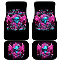 Skull Lady Car Mats In My Next Life I Want To Be The Karma Fairy - Wonder Print Shop
