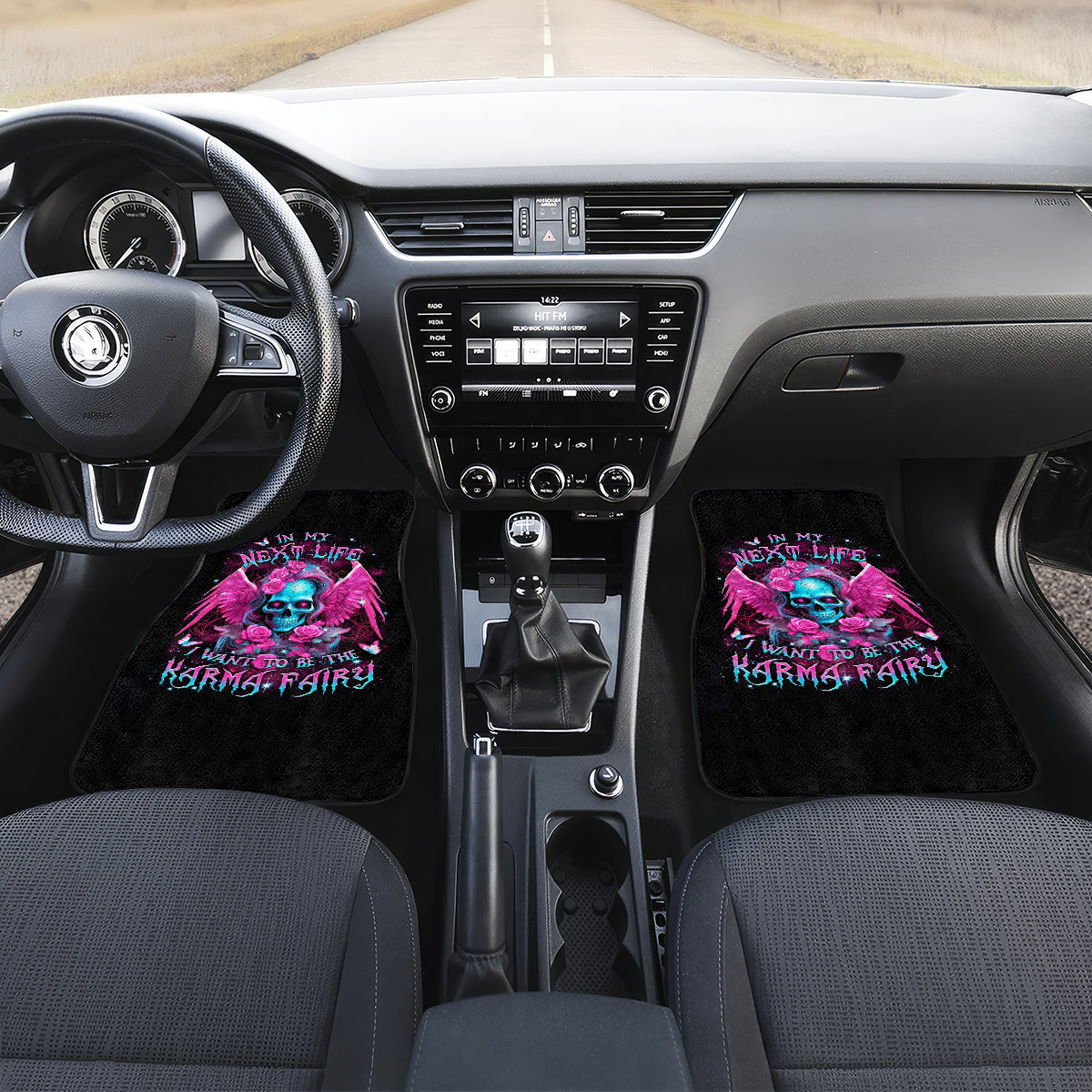 Skull Lady Car Mats In My Next Life I Want To Be The Karma Fairy - Wonder Print Shop
