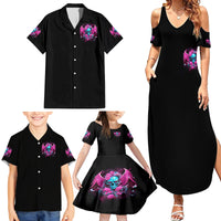 Skull Lady Family Matching Summer Maxi Dress and Hawaiian Shirt In My Next Life I Want To Be The Karma Fairy - Wonder Print Shop