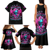 Skull Lady Family Matching Tank Maxi Dress and Hawaiian Shirt In My Next Life I Want To Be The Karma Fairy - Wonder Print Shop