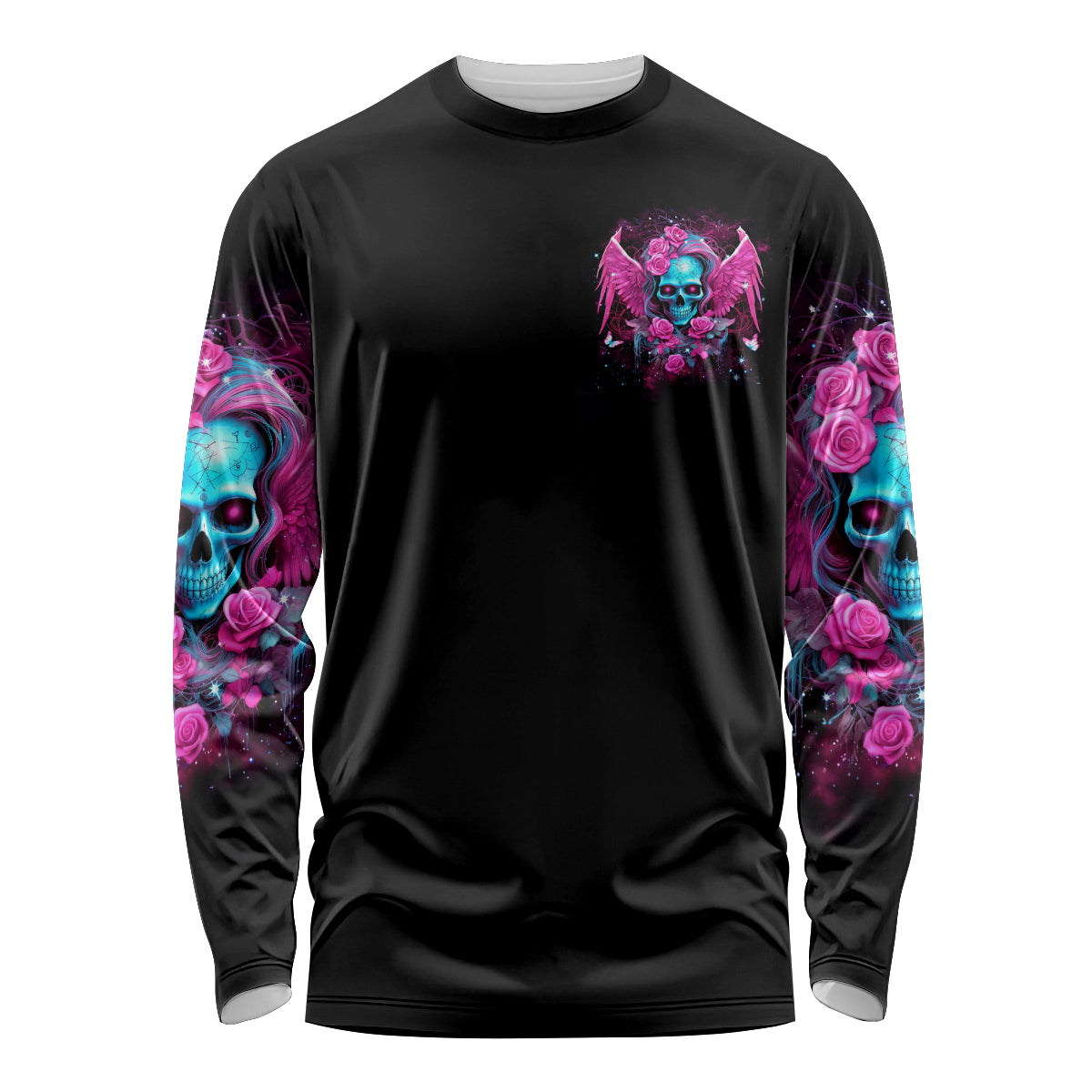 Skull Lady Long Sleeve Shirt In My Next Life I Want To Be The Karma Fairy - Wonder Print Shop