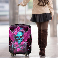 Skull Lady Luggage Cover In My Next Life I Want To Be The Karma Fairy - Wonder Print Shop