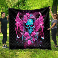 Skull Lady Quilt In My Next Life I Want To Be The Karma Fairy - Wonder Print Shop