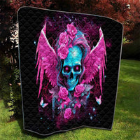 Skull Lady Quilt In My Next Life I Want To Be The Karma Fairy - Wonder Print Shop