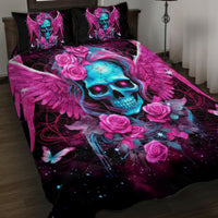 Skull Lady Quilt Bed Set In My Next Life I Want To Be The Karma Fairy - Wonder Print Shop