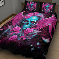 Skull Lady Quilt Bed Set In My Next Life I Want To Be The Karma Fairy - Wonder Print Shop