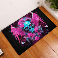 Skull Lady Rubber Doormat In My Next Life I Want To Be The Karma Fairy - Wonder Print Shop