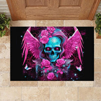 Skull Lady Rubber Doormat In My Next Life I Want To Be The Karma Fairy - Wonder Print Shop
