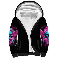 Skull Lady Sherpa Hoodie In My Next Life I Want To Be The Karma Fairy - Wonder Print Shop