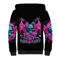 Skull Lady Sherpa Hoodie In My Next Life I Want To Be The Karma Fairy - Wonder Print Shop