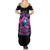 Skull Lady Summer Maxi Dress In My Next Life I Want To Be The Karma Fairy - Wonder Print Shop