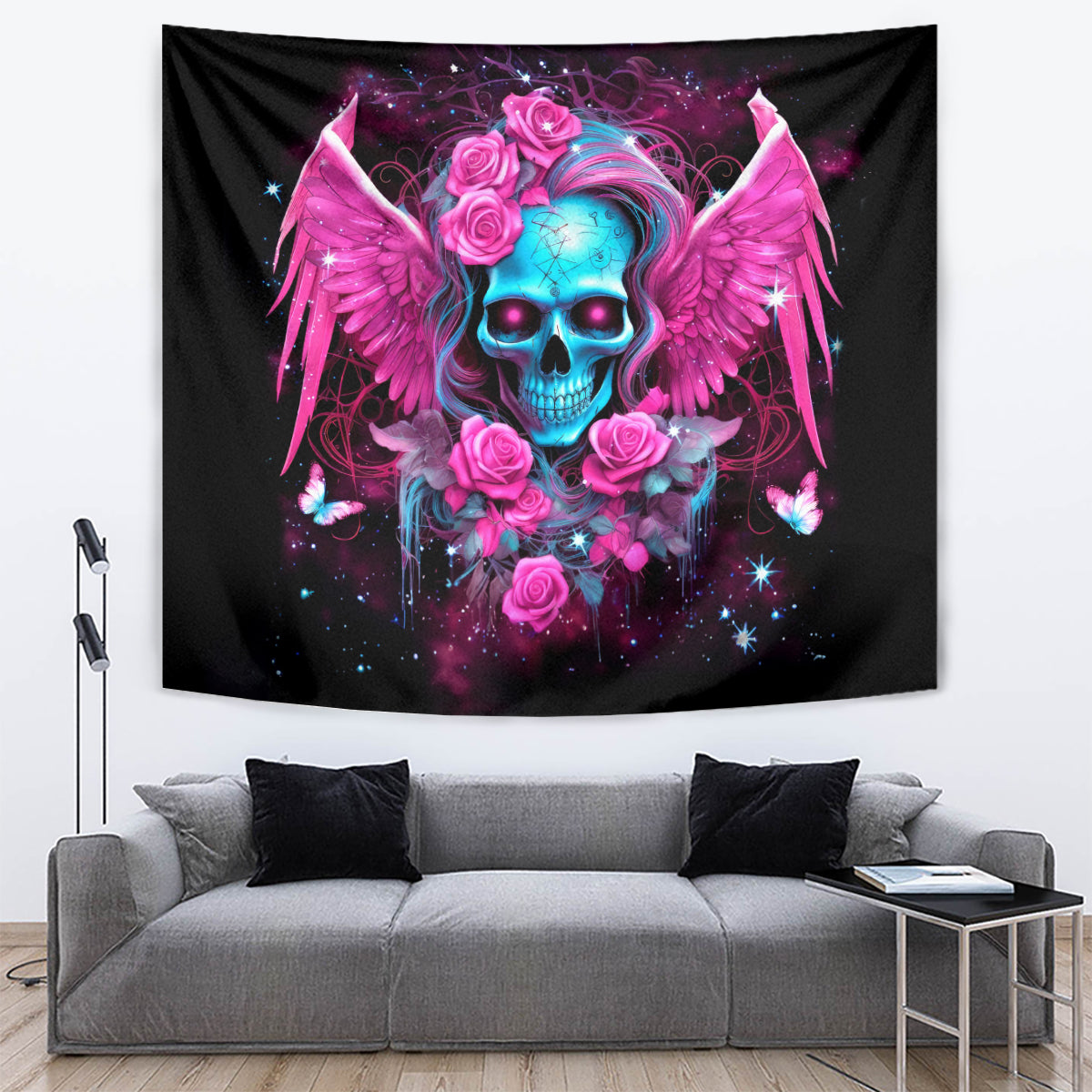 Skull Lady Tapestry In My Next Life I Want To Be The Karma Fairy - Wonder Print Shop