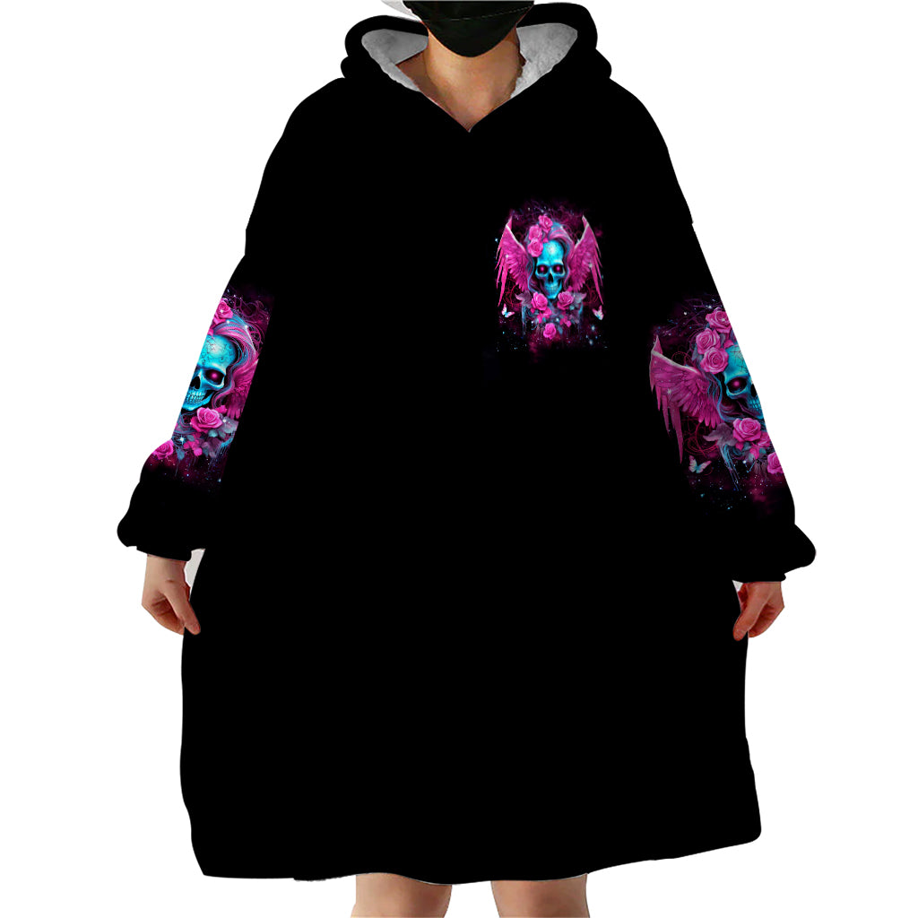Skull Lady Wearable Blanket Hoodie In My Next Life I Want To Be The Karma Fairy - Wonder Print Shop