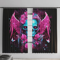 Skull Lady Window Curtain In My Next Life I Want To Be The Karma Fairy - Wonder Print Shop