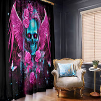 Skull Lady Window Curtain In My Next Life I Want To Be The Karma Fairy - Wonder Print Shop