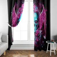 Skull Lady Window Curtain In My Next Life I Want To Be The Karma Fairy - Wonder Print Shop