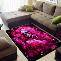 Skull Lady Area Rug Look Hot Be Cold - Wonder Print Shop