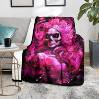 Skull Lady Blanket Look Hot Be Cold