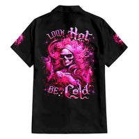 Skull Lady Family Matching Long Sleeve Bodycon Dress and Hawaiian Shirt Look Hot Be Cold - Wonder Print Shop