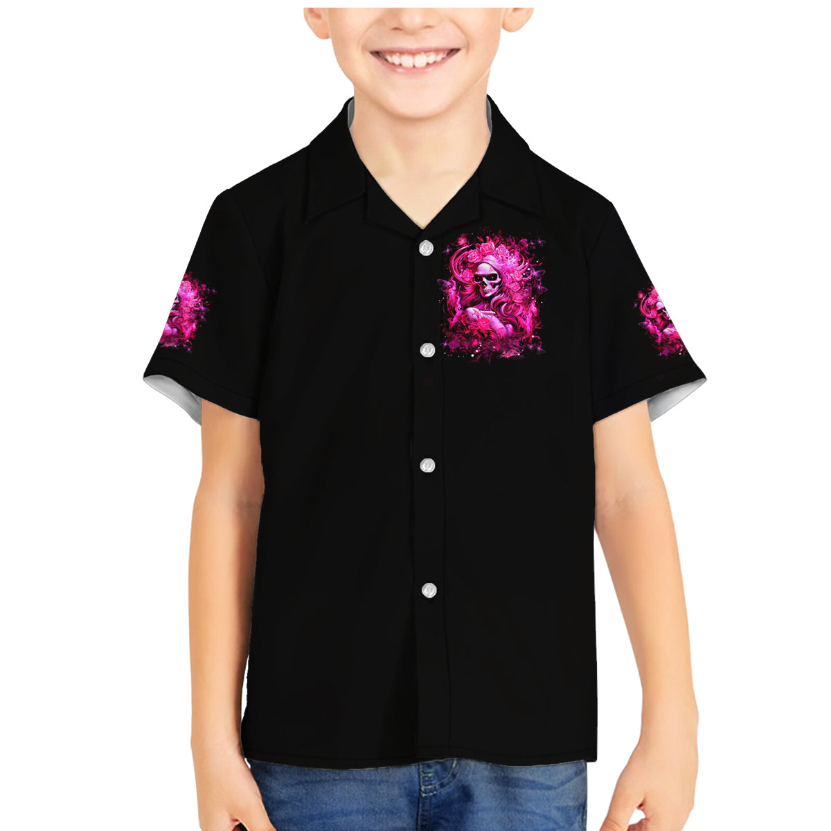 Skull Lady Family Matching Mermaid Dress and Hawaiian Shirt Look Hot Be Cold - Wonder Print Shop