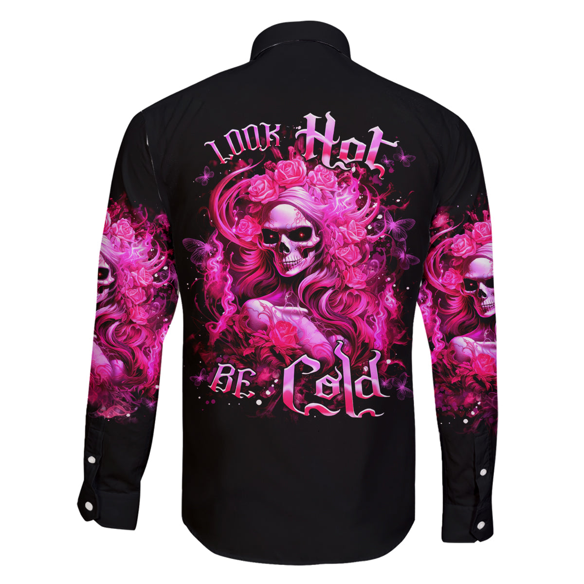 Skull Lady Family Matching Summer Maxi Dress and Hawaiian Shirt Look Hot Be Cold - Wonder Print Shop