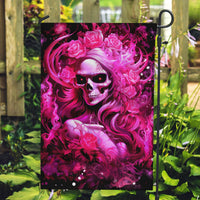 Skull Lady Garden Flag Look Hot Be Cold - Wonder Print Shop