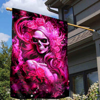 Skull Lady Garden Flag Look Hot Be Cold - Wonder Print Shop