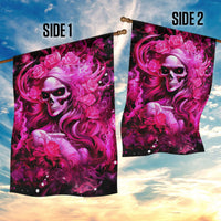 Skull Lady Garden Flag Look Hot Be Cold - Wonder Print Shop