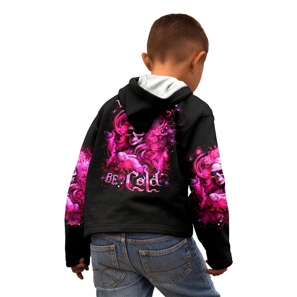 Skull Lady Kid Hoodie Look Hot Be Cold - Wonder Print Shop