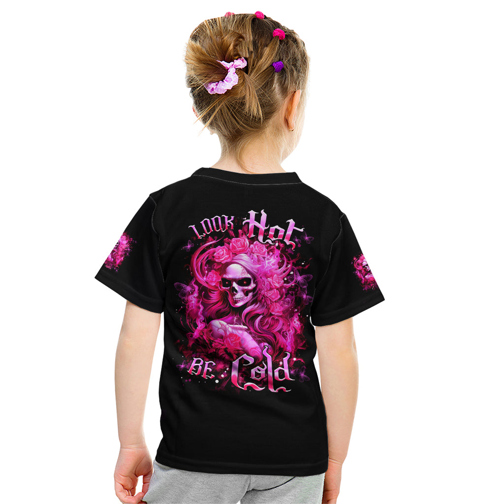 Skull Lady Kid T Shirt Look Hot Be Cold - Wonder Print Shop