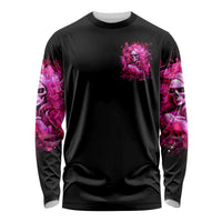 Skull Lady Long Sleeve Shirt Look Hot Be Cold - Wonder Print Shop