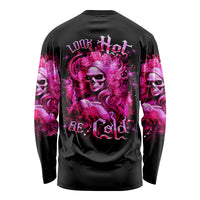 Skull Lady Long Sleeve Shirt Look Hot Be Cold - Wonder Print Shop