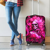 Skull Lady Luggage Cover Look Hot Be Cold - Wonder Print Shop