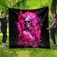 Skull Lady Quilt Look Hot Be Cold - Wonder Print Shop